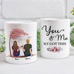Personalized Love Tree You and Me Couple His and Her White Ceramic Mug with Name  Anniversary Birthday Gift for Couple