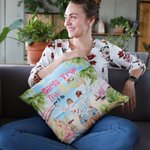 Personalised Girls Trip Love You to the Beach and Back Throw Pillow Cover Bestie Gift for Women Sofa Decor