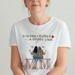 Personlig mor och dotter Happy Holidays Back View Love T-shirt Mors dag