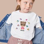 Cuore colorato personalizzato Campus Life Girl Boy Back to School Gift Kid T-shirt School