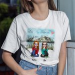 Personalised Besties Sitting On The Wooden Bridge You're My Person T-shirt Gift for Best Friend Travel Happy Birthday Gift