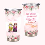 Henkilökohtainen Besties kukat vierekkäin tai mailia Apart Besties aina liitetty 20oz Tumbler lahja paras ystävä
