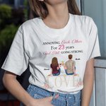 Personalised Couple Eternal Love Story Flower T-shirt Birthday Basic Unisex T-Shirt