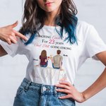 Personalised Couple Eternal Love Story Flower T-shirt Birthday Basic Unisex T-Shirt