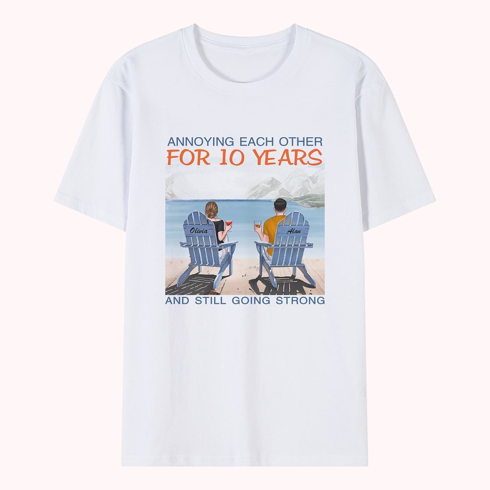 Souvenir personnalisé Date Couple plage vacances d'été voyage T-shirt saint valentin vêtements quotidiens