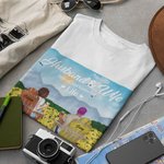 Henkilökohtainen auringonkukka kesäloma aviomies ja vaimo T-paita pari lahja