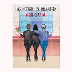 Personalised Like Mother Like Daughter Shopping Store Fashion Skin Friendly Blanket