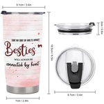 Personalised Besties Sitting Under Tree Flowers Drink 20oz Tumbler Gift for Best Friend for Hot and Cold Drinks