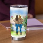 Gepersonaliseerde moeder en dochters liefde Forest Park vakantie Camping 20oz Tumbler Thanksgiving Day Gift dagelijks gebruik