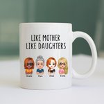 Henkilökohtainen äiti ja tytär Kuten äiti kuten tytär Valkoinen keraaminen muki lahja äitienpäiväksi Astianpesukone ja mikroaaltouuni turvallinen