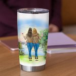Gepersonaliseerde You Are My World Love My Mom 20oz Tumbler Vrouwendag cadeau voor warme en koude dranken