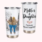 Gepersonaliseerde moeder en dochters Forever Linked Together 20oz Tumbler Vrouwendag cadeau dagelijks gebruik
