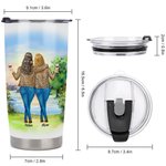 Gepersonaliseerde Moeder en Dochters Beste Vrienden Voor Altijd 20oz Tumbler Moederdagcadeau voor warme en koude dranken