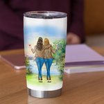 Gepersonaliseerde Moeder en Dochters Beste Vrienden Voor Altijd 20oz Tumbler Moederdagcadeau voor warme en koude dranken