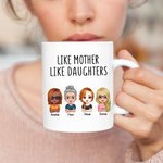 Henkilökohtainen äiti ja tytär Kuten äiti kuten tytär Valkoinen keraaminen muki lahja äitienpäiväksi Astianpesukone ja mikroaaltouuni turvallinen