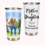 Personalizzato Forever Mother and Daughters Love and Connect 20oz Tumbler Regalo per la Festa della Mamma per bevande calde e fredde