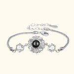 Bracciale personalizzato con proiezione di girasoli Regalo di San Valentino, anniversario e compleanno