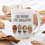 Henkilökohtainen äiti ja tytär Kuten äiti kuten tytär Valkoinen keraaminen muki lahja äitienpäiväksi Astianpesukone ja mikroaaltouuni turvallinen