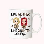 Personalized Mother And Daughter Like Mother Like Daughter White Ceramic Mug Gift for Mother for Office and Home