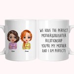 Henkilökohtainen Meillä on täydellinen äiti ja tytär suhde Valkoinen keraaminen muki Lahja äidille Astianpesukone ja mikroaaltouuni turvallinen