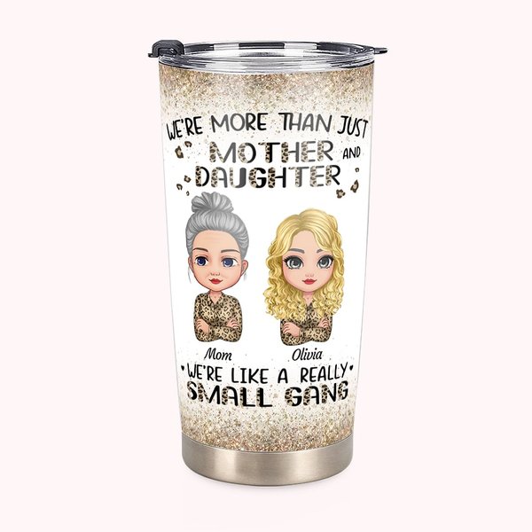 Vaso personalizado We're More Than Just Mother and Daughter Leopard Print 20oz Uso diario