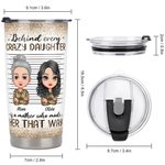 Vaso Personalizado Crazy Mother and Daughter Special Love for Each Other 20oz Uso Diario