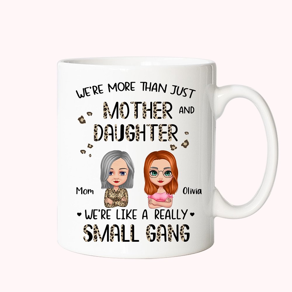Mug en Céramique Personnalisé avec Dessin Maman et Fille Cadeau Anniversaire Fête des Mère pour Maman Fille