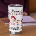 Personalisierte stolze Mutter mit Dumbass Kids A Lovely Family 20oz Tumbler Muttertagsgeschenk für heiße und kalte Getränke