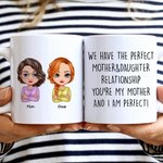 Henkilökohtainen Meillä on täydellinen äiti ja tytär suhde Valkoinen keraaminen muki Lahja äidille Astianpesukone ja mikroaaltouuni turvallinen