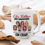 Personalised Like Mother Like Daughter White Ceramic Mug Gift for Mother for Office and Home