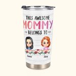 Personalized Awesome Mommy's Children Family Portrait 20oz Tumbler Thanksgiving Day Gift Daily Use