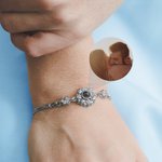 Bracciale personalizzato con proiezione di girasoli Regalo di San Valentino, anniversario e compleanno