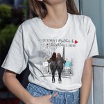Personifierad Forever Mor och Dotter Släktskap Shopping Chatt T-shirt Mors dag Resa