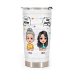Vaso de Acción de Gracias Personalizado Like Mother Like Daughter Lover Each Other A Lovely Family 20oz Tumbler Regalo de Acción de Gracias para bebid