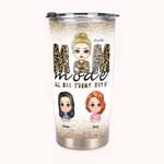 Vaso Personalizado Mamá Todo el Día Todos los Días Familia Amor Hija Hijo 20oz Regalo Día de la Mujer Uso Diario