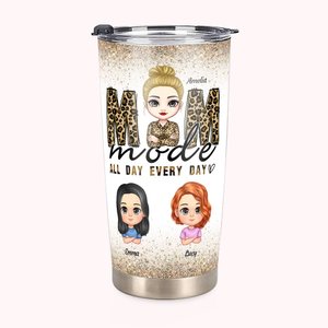 Personalizzato Mom Made All Day Every Day Family Love Daughter Son 20oz Tumbler Regalo per la festa della donna Uso quotidiano