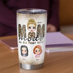 Vaso Personalizado Mamá Todo el Día Todos los Días Familia Amor Hija Hijo 20oz Regalo Día de la Mujer Uso Diario
