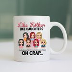 Personalised Like Mother Like Daughter White Ceramic Mug Gift for Mother for Office and Home