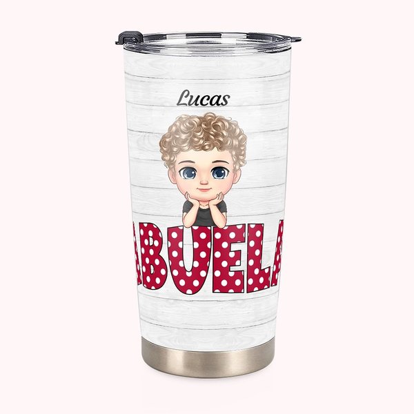 Personalizzato nipoti amore a nonna nonni con vari soprannome carino 20 oz Tumbler Memorial Gift uso quotidiano