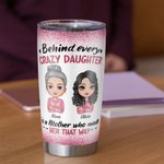Declaración Personalizada de Amor Madre e Hija Fondo Purpurina Vaso 20oz Uso Diario