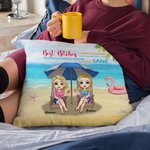 Personalizado Best Friends Travel Together Keep Love Seaside Throw Pillow Cover Best Friend Gift Sofa Decor