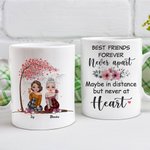 Tazza in ceramica bianca personalizzata Best Friends Forever Never Apart Regali per amici Maniglia di tipo C