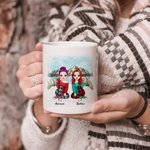 Taza de cerámica blanca personalizada Thank You for Making Me Laugh Bestie Regalos para mujeres para la oficina y el hogar