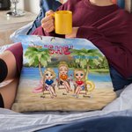 Personalisierte Freundschaft am Meer, weiße Wolken, Picknick, Urlaub, Möwe, Überwurf, Kissenbezug, beste Freundin, Geschenk, Heimdekoration