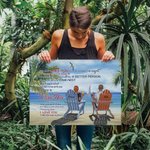 Coppia personalizzata sulla spiaggia Ti amo per sempre Poster da viaggio Pittura senza cornice San Valentino Compleanno Pittura decorativa