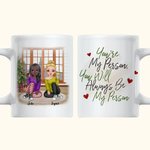 Personalized Besties Sister Best Friends Friendship Celebration White Ceramic Mug Dishwasher and Microwave Safe