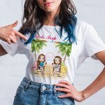 Personalisiertes Freund-Freundschafts-Küsten-Ferien-Party-T-Shirt Geburtstagsgeschenk