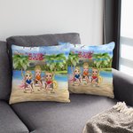 Personalisierte Freundschaft am Meer, weiße Wolken, Picknick, Urlaub, Möwe, Überwurf, Kissenbezug, beste Freundin, Geschenk, Heimdekoration