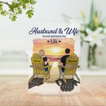 Personalised This Couple on Beach Chairs Design Husband and Wife Travel Partners for Life Acrylic Plaque Valentine's Day Gift House Decorations
