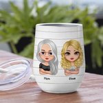 Vaso de Vino Personalizado We're Perfect Mother and Daughter Love Declaration Regalo para el Día de la Madre 12oz